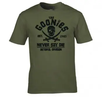 The Goonies Asla ölmez Astoria Oregon Korsan Bayrağı T Shirt Erkekler 3XL Boyutu S-Demek 