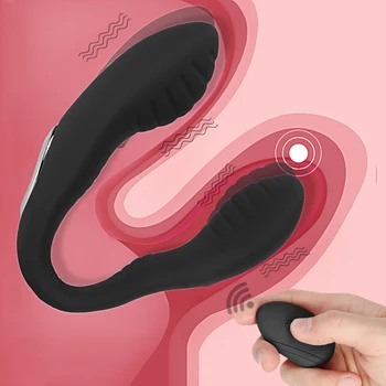 Titreşimli Seks Oyuncak Yetişkin Vajina Klitoris Teşvik U Tipi Vibratör Kadın Masturbator Kablosuz Uzaktan Titreşim Çift İçin