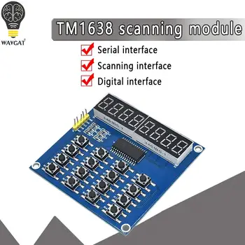 TM1638 Dijital LED Ekran 8-Bit Dijital Tüp Kurulu 3-Wire 16 Tuşları 8 Bit Klavye Tarama Ve ANAHTAR LED Modülü Arduino İçin