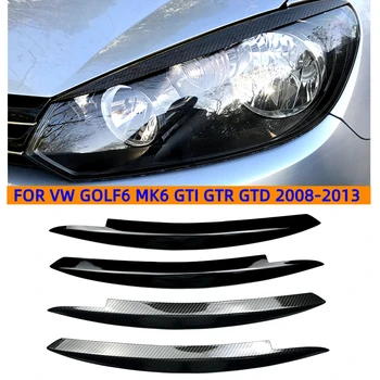 VW GOLF 6 için MK6 GTI GTR GTD 2008-2013 Araba Far Lambası Kaş Dekorasyon Araba Sticker Dekoratif Kapak Araba Styling