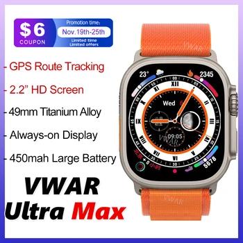 VWAR Ultra Max akıllı saat 1: 1 49mm Boyutu 2.2 