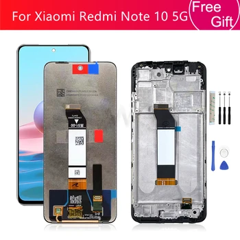 Xiaomi Redmi için Not 10 5g LCD Ekran Ekran Dokunmatik Digitizer Meclisi M2103K19G LCD Çerçeve Değiştirme Onarım parçaları 6.5