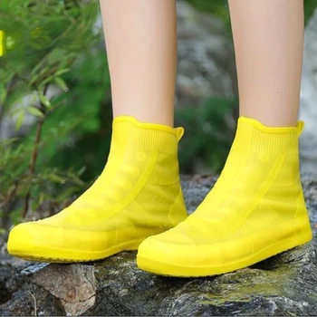 Yağmur ayakkabı kapağı unisex su geçirmez kaymaz kalınlaşmış yağmur geçirmez ayak koruyucu silikon yağmur ayakkabı kapağı kar ayakkabı kapağı