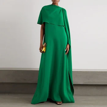 Yeezzı Yaz kadın elbisesi Traf Vintage Siyah Yeşil Gevşek Asimetrik Spor Rahat Düz Renk Maxi Elbiseler Kadınlar için 2022 Yeni