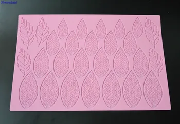Yeni Büyük boy Yapraklar Dantel Mat Fondan Kek silikon kalıp Doğum Günü Düğün Dekorasyon DIY Çikolata Bisküvi Kek Dekorasyon Aracı