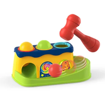Yeni Masaüstü Oyunu Montessori Materyalleri Vurma Topu Kutusu Eğitici Oyuncaklar Bebek Çekiç Aracı Bulmaca Knock Knock Pop-up Oyuncak