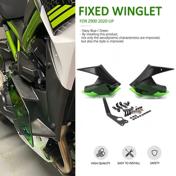 YENİ Motosiklet Yan Downforce Çıplak Spoiler Winglet Sabit Kanat Winglet Fairing Kanat Kawasaki Z900 Z 900 z900 2020 2021