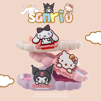 Çocuk Kawaii Sanrio Cinnamoroll Anime Karikatür Anime Kt Kedi Benim Melody Ins Kalın Alt Ev Kaymaz Sandalet Kız Hediye Oyuncaklar