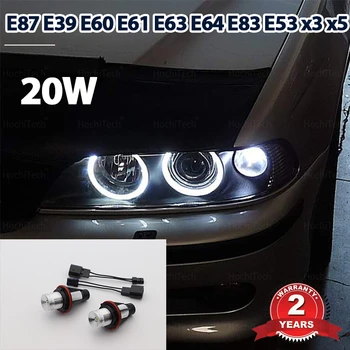 Ücretsiz Hata 20W canbus 645i 650i Melek Gözler işaretleyici ışıkları Ampuller BMW için 1 5 6 7 serisi E87 E39 M5 E60 E61 E63 E64 x3 E83 X5 E53